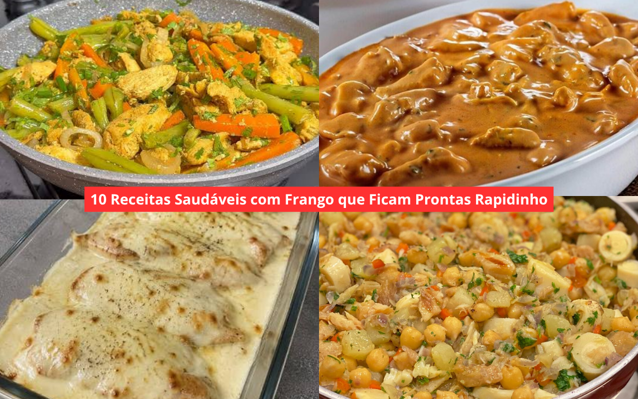 10 Receitas Saudáveis com Frango que Ficam Prontas Rapidinho